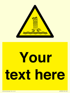 Custom warning artificial waterfall